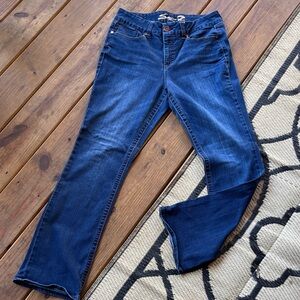 Seven7 Dark Blue Straight Leg Women's Jeans